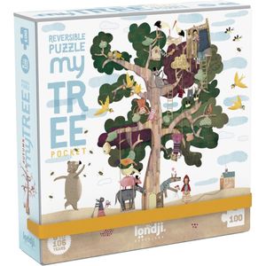 Londji Omkeerbare puzzel - My tree - 100 st.