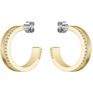 Boss - 1580522 Oorbellen - Goud - Roestvrij Staal - Druksluiting