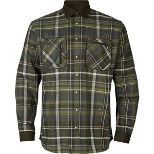 Härkila Pajala olive green outdoorhemd jacht hemd flanelle hemd houthakkershemd maat 2XL