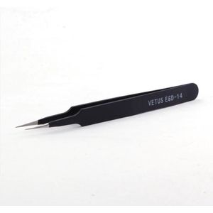 Tweezer ESD-14 - Professionele wimper pincet - Zwart - Recht - Spits - aanbrengen van wimperextensions – wimperbehandelingen - Reparaties