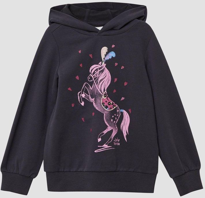 Sweatshirt - Glitterprint - Geborstelde Katoenmix - Comfortabel voor Kinderen