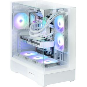 Zalman - P40 Prism RGB - PC-behuizing - Wit - ATX, Mini-ITX