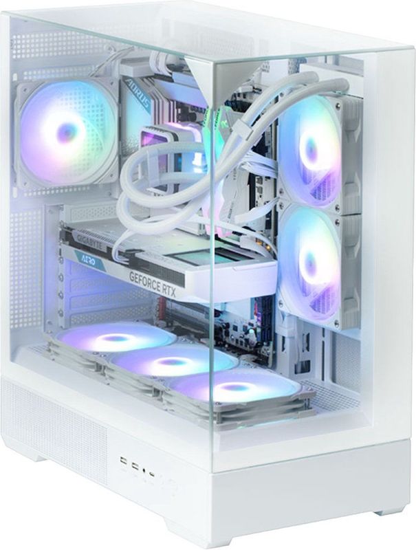 Zalman - P40 Prism RGB - PC-behuizing - Wit - ATX, Mini-ITX