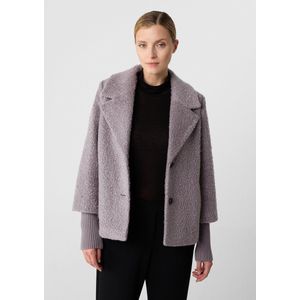 COMMA - Tussenjas - Grijs - Klassieke Mantel - Knoopsluiting - Licht Gevoerd