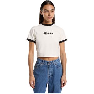 Dickies Lewistown Ringer T-shirt Met Korte Mouwen Wit 2XS Vrouw