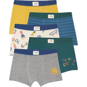 Set van 5 stretch boxershorts voor jongens COOL koningsblauw