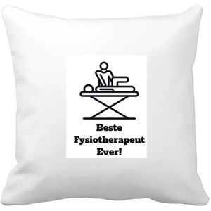 Akyol - beste fysiotherapeut Kussen hoes - Beste fysiotherapeut - therapeut - cadeau - 40 bij 40 cm
