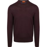 Suitable - Merino Pullover - Bordeaux - Modern-Fit