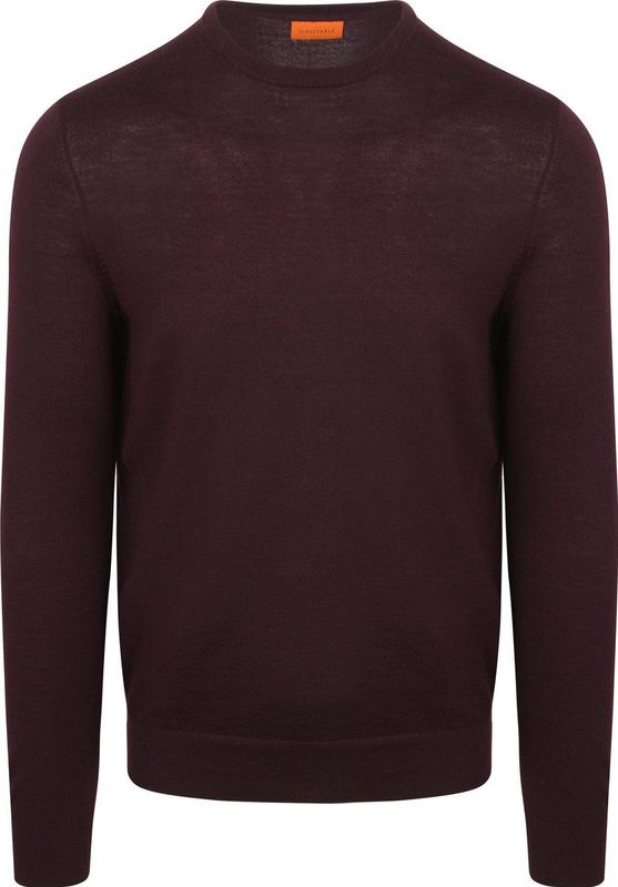 Suitable - Merino Pullover - Bordeaux - Modern-Fit