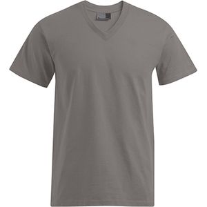 Herenshirt 'Premium V-neck' met korte mouwen Light Grey - 4XL