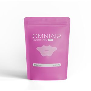 Omniair Goodnight Kisses – Mondtape – Lipvormig – Roze Design – Huidvriendelijk – Voor Neusademhaling tijdens de Nacht
