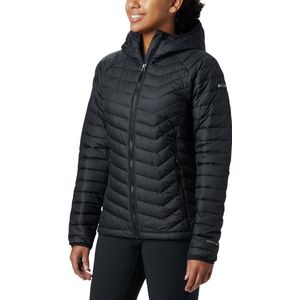 Columbia Powder Lite™ Hooded Jacket - Dames Jas - Gewatteerde puffer Jas met Capuchon - Maat L - Zwart