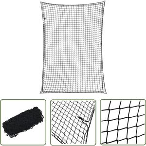 The Living Store Aanhangwagennet elastisch touw 3,5x2,5 m polypropeen zwart - Aanhangwagennet - Bagagestropper - Trekhaak Accessoires - Lading Beveiligen - Trailer Net