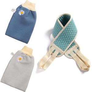 Plus - Peelinghandschoenen voor badkamer: Exfoliating handschoenen, scrubhandschoen lichaamscrub, rugrubber & body scrubber.