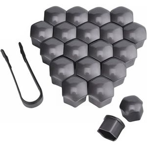 Inovra - Wielmoerdoppen Audi A3/A4/A5 - 20 stuks met verwijderingsgereedschap - robuust - 21x17x115 mm . - Moersleutel