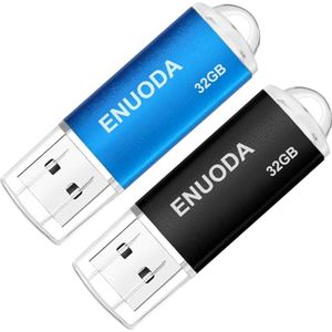 USB Flash Drive 32GB 2-Pack - Geheugenstick met LED-Lampje voor Gegevensopslag