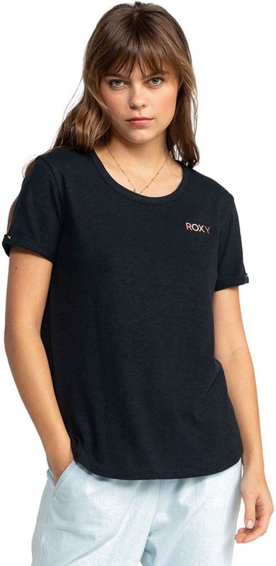 Roxy - Saturdaze - T-shirt - Zwart - Korte Mouwen - Dames