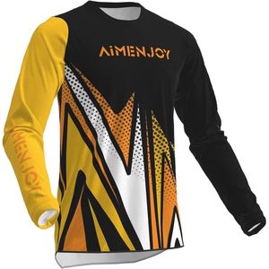 Ademende Fietsbroek voor Mannen - MTB Jersey en Motocross Shirt met Lange Mouwen