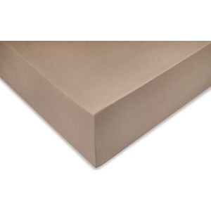 Zohome Hoeslaken Satinado - Onderlaken 1 persoons - 90x210-220 - 100% Katoen-Satijn - Bruin