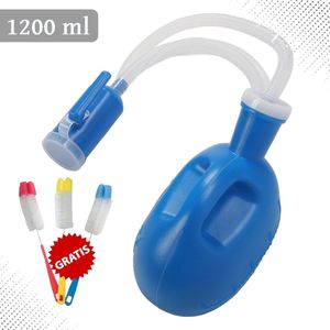 Urine Container – Urinaal – Urinebeker – Inclusief 3 Gratis Schoonmaakborstels – Ideaal voor Mannen – Plasfles 1200 ml