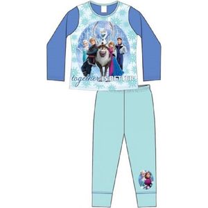Disney - Frozen - Pyjama - Blauw - Anna en Elsa - Pyjamabroek en pyjamashirt - Maat 122/128