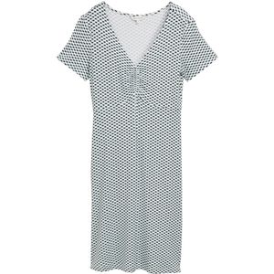 Tom Tailor - 1045309 - Jurk - Groen/Wit - Korte Mouwen