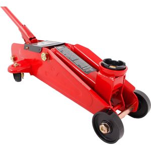 Laagwaardige Garagekrik 2 ton – Min. 13 cm – Max. 33 cm | Slechts 14 kg – Heavy-Duty Stalen Frame – Mobiliteit met Soepele Wielen & Handgreep – Ideaal voor Verlaagde Auto’s