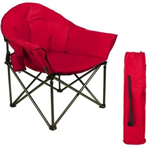 Moonchair Campingstoel, opvouwbaar, klapstoel, XXL tot 150 kg, extra breed, campingstoel, visstoel voor binnen en buiten, camping