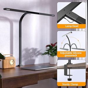 Led-bureaulamp, bureaulamp - Oogbeschermende LED Lamp - Bespaar ruimte10D x 8W x 108H centimetres