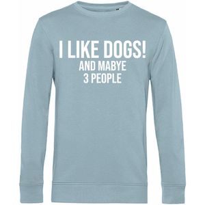7431 - Sweater - I Like Dogs-Blue Fog-L