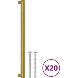 vidaXL - Handvatten - 20 - st - 320 - mm - roestvrij - staal - goudkleurig