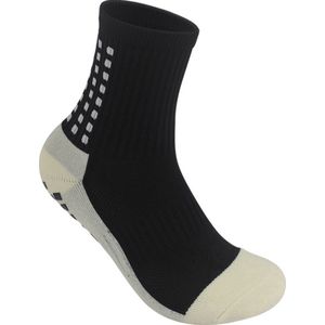 New Age Devi - 2 paar Gripsokken - Sportsokken - Gripsokken Voetbal - Zwart/Wit - Grip Socks - Pilates Sokken - Yoga Sokken - Anti Blaren - One Size - Compressie - Voetbal