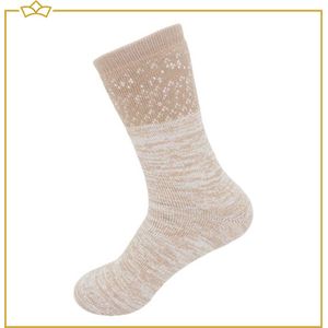 ATTREZZO® Dikke Sokken - Dames - Beige - maat 35-38 - Winter Sokken - Nordic Socks
