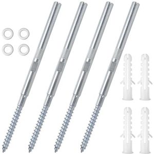 Set van 4 Onzichtbare Wandplankhouders - Zwevende Plankdragers voor Houten en Metalen Planken - Draagvermogen 18 kg