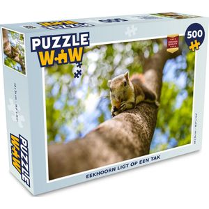 Puzzel Eekhoorn ligt op een tak - Legpuzzel - Puzzel 500 stukjes