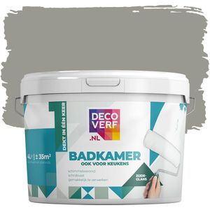 Decoverf badkamer verf kleigrijs 4L