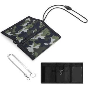 Kleine portemonnee met sleutelkoord voor kinderen - camouflage