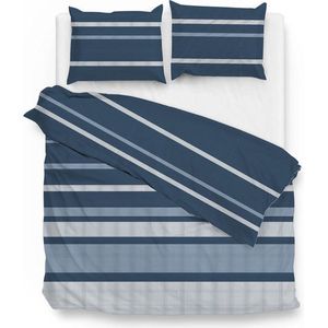 Zo! Home Paxton Dekbedovertrek - Lits-jumeaux - 240x200/220 cm - Blue