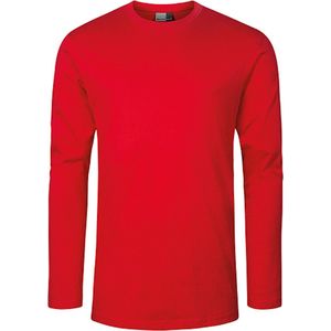 Rood t-shirt lange mouwen merk Promodoro maat XXL