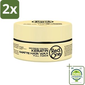 Red One - Haarwax - Keratin Matte - Versterkende Styling - Voor Sterke Hold & Matte Look - 150 ml - Voordeelverpakking - 2 stuks - Haarwax - Keratine