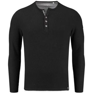 Heren Sweatjack met Knopsluiting en Modern Gelaagd Ontwerp