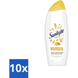 Sunlight - Douchegel - Kamille En Honing - PH Neutraal - 500 ml - Bulkverpakking - 10 stuks