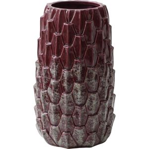 Decoratieve vaas van donkerpaarse keramiek H35
