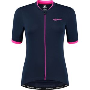 Rogelli Essential Fietsshirt - Korte Mouwen - Dames - Blauw, Roze - Maat L
