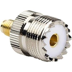 Geschikt voor SMA vrouwelijk naar UHF vrouwelijk SO-239 SO239 RF coaxiale adapter compatibel met Baofeng UV5R en GT3-TP radio's PL259 naar basisstationantenne (1 st.)