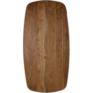 Tafelblad Deens ovaal Naturel finish - 240x100x4 - Naturel - Acacia