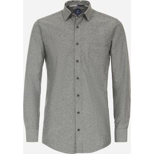 Redmond modern fit overhemd - popeline - zwart - Strijkvriendelijk - Boordmaat: 41/42