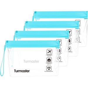 Duidelijke draagtas, grote transparante opslag make-up tassen 4 pack