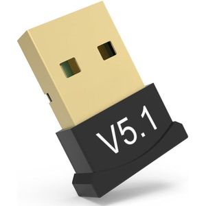 Adapter Bluetooth 5.1 USB, Geheugen Bluetooth PC Laptop USB Bluetooth Compatibel met Windows 11/10/8.1/7/Linux (5.1)