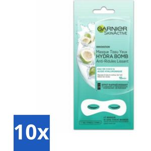 10 x Garnier - SkinActive - Revitaliserend Masker - 1 Gezichtsmasker - Oogmasker - Vermoeidheid Rondom De Ogen - Wallen - Frisheid Ogen - Revitaliserend Masker